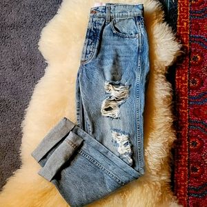 REVICE high waist distressed denim